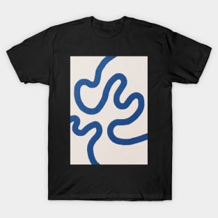 Blue line, Abstract art T-Shirt